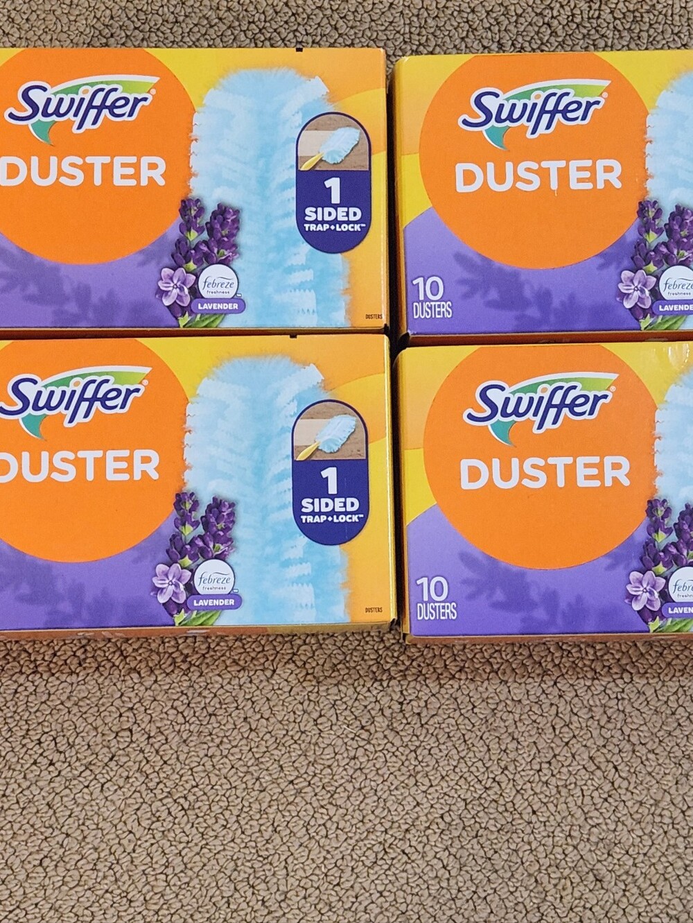 Brand New Boxes of Swiffer Dusters Lavender Scented 4 Boxes 10 Count